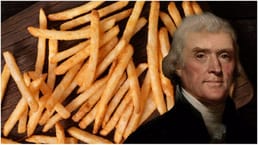 Томас Джефферсон был серьёзным гурманом, который познакомил Америку с вафлями, макаронами с сыром, пармезаном, оливковым маслом и шампанским.