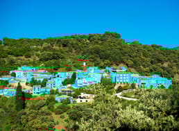To promote the Smurfs (2011) movie, Sony temporarily painted the traditional "pueblo blanco" town of Juzcar, Spain to a bright blue. The residents were so happy with the increase in tourism afterwards that they elected to keep the change permanently.