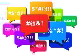 El uso de groserías aparece a los dos años y se vuelve similar al de los adultos a los 11 o 12 años. Cuando los niños ingresan a la escuela, ya tienen un vocabulario activo de 30‑40 palabras ofensivas.