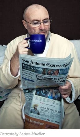 Phil Collins besitzt möglicherweise die größte Alamo‑Sammlung, veröffentlichte 2012 ein Buch und spendete sie 2014 an ein neues texanisches Museum.