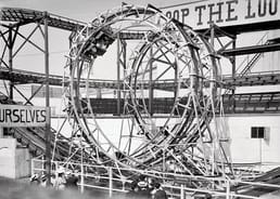 Roller coasters were invented to distract American people from immorality of taverns, gambling and dancing halls, and brothels