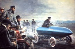 哪辆车首次突破了每小时60英里的障碍？