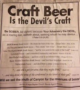 ¿Qué bar aceptó el anuncio anti‑cerveza “Devil’s Craft” como cupón?