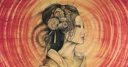 De Zonnegodin uit de Japanse mythologie sloot zich op in een grot om te ontsnappen aan een wrede god, maar werd door een andere godin weer gelokt