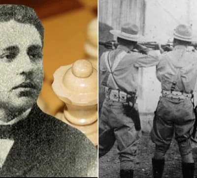 Chess Grand Master Ossip Bernstein was arrested by the Bolshevik secret police and ordered to be shot. As the firing squad lined up, an officer asked if he was really the famous chess master. The officer made Bernstein play a game for his life against him. Bernstein won easily and was released.
