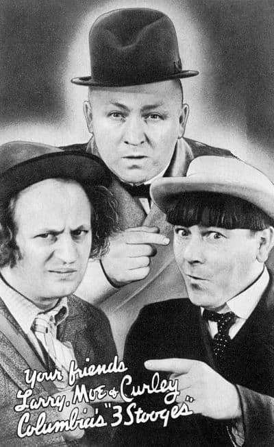 The Three Stooges waren Joods, gebruikten vaak Yiddish in plaats van onzin, en waren de eerste in Hollywood die Hitler satiriseerden in 1940 – negen maanden vóór De Grote Dictator van Charlie Chaplin