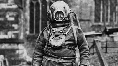 温彻斯特大教堂建在沼泽上，因沉入地下濒临倒塌。潜水员威廉·沃克独自在漆黑的水中工作五年，最终浇筑了25,000袋混凝土、115,000块混凝土砌块和900,000块砖，拯救了其地基。