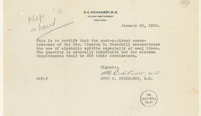 ウィンストン・チャーチルは無制限のアルコールの処方箋をもらいましたか？