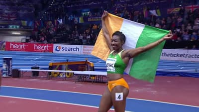 Por que Murielle Ahoure usou a bandeira irlandesa após ganhar o ouro no Campeonato Mundial Indoor?