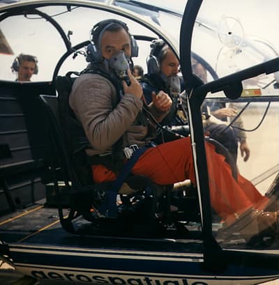 Jean Boulet stellte den Weltrekord für die höchste mit einem Hubschrauber erreichte Höhe auf