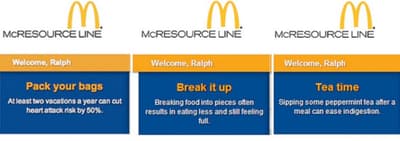 麦当劳高管为其最低工资员工创建了McResource页面，页面提供了理财建议。