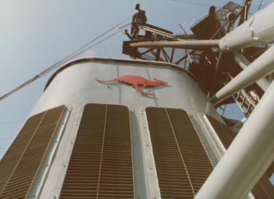 Австралийские военные корабли часто путали с британскими судами, поэтому Королевский флот Австралии начал маркировать их большим красным кенгуру.