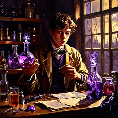 شاب 18 عاماً اخترع اللون البنفسجي صدفة