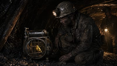 煤矿工人曾带着微型氧气舱去抢救他们的金丝雀