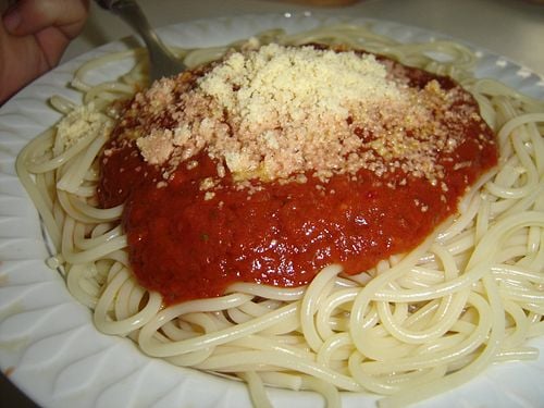 Tomato sauce is not Italian at all but Mexican. The first tomato sauces were already being sold in the markets of Tenochtitlan when Spaniards arrived, and had many of the same ingredients (tomatoes, bell peppers, chilies) that would later define Italian tomato pasta sauces 200 years later.