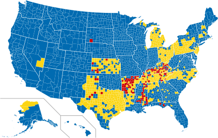 Dry counties (counties where the sale of alcohol is banned) have a drunk driving fatality rate about 3.6 times higher than wet counties.