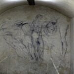 Michelangelo hid under the Medici Chapel in Florence for 3 months during a period of political turmoil, occupying his time by sketching on the walls with charcoal. His whereabouts were a secret for almost 500 years until the museum director stumbled upon the drawings in 1976.