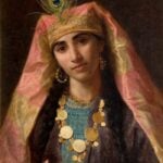 Scheherazade, the storyteller from One Thousand and One Nights tells her stories (Aladdin, Sinbad, ...) to the monarch so that he would stop marrying and killing a new virgin every day after his first wife betrayed him. He had already killed 1001 women when they met.