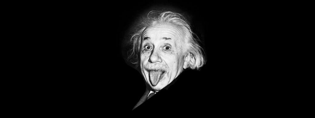 Foto stravagante di Albert Einstein
