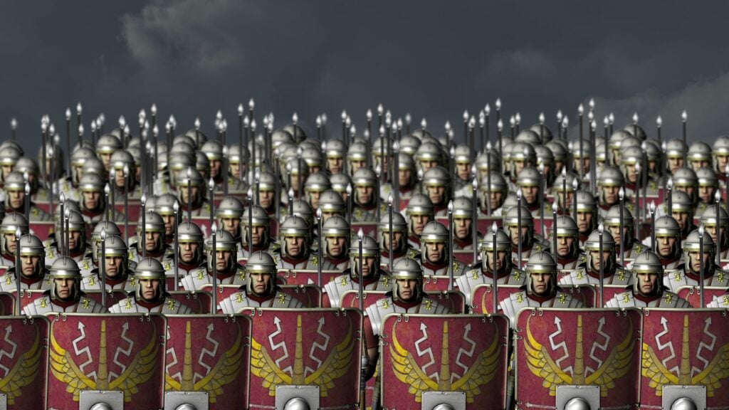 行進するローマ軍